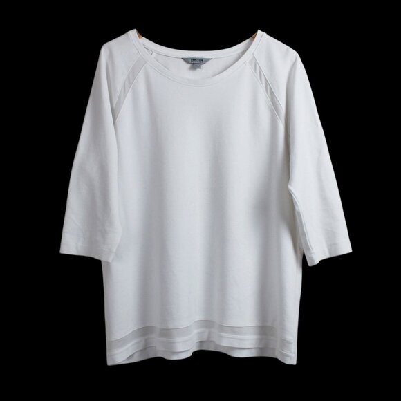 Kenneth Cole Reaction Mesh-striped Top - Picture 1 of 14